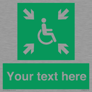 Custom sign safe condition evacuation temporary refuge